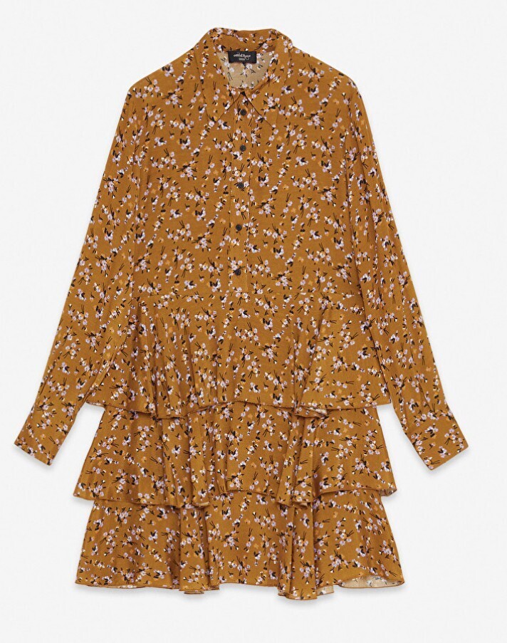 ottod'Ame VISCOSE MINI DRESS WITH RUFFLE
