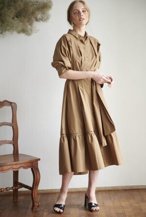 Estella.K Whitney Belted Shirt Dress