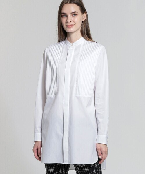 MACKINTOSH LONDON ハイカウントブロードスタンドカラーシャツ