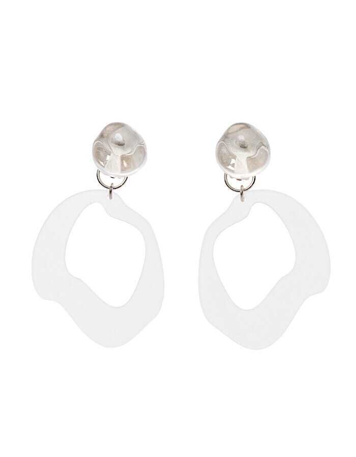 Rumché Acrylic Deformed Pierced Earrings