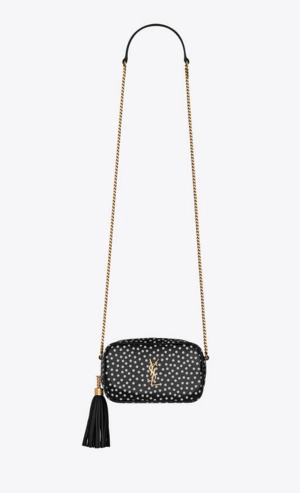 SAINT LAURENT LOU MINI BAG IN POLKA DOT LEATHER
