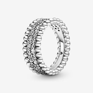 PANDORA Beaded Pavé Band リング
