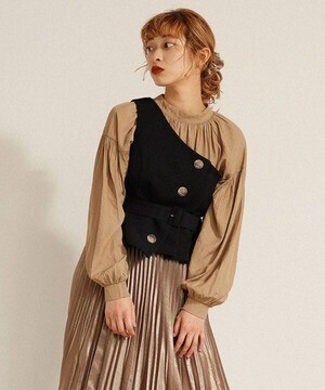 LADYMADE アシンメトリートレンチベスト