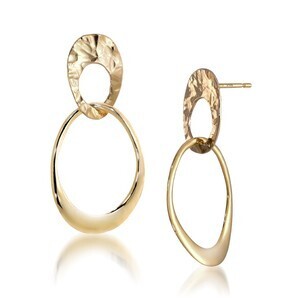 STAR JEWELRY K10 ピアス GOLD TEXTURE PIERCED EARRINGS