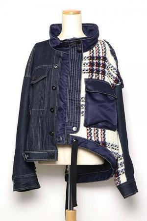 AULA DENIM×TWEED REMAKE JACKET