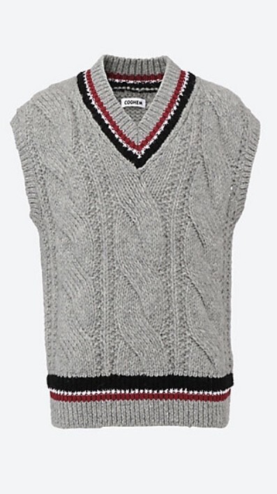 COOHEM ニットベスト　ＢＩＧ　ＣＡＢＬＥ　ＫＮＩＴ　ＶＥＳＴ