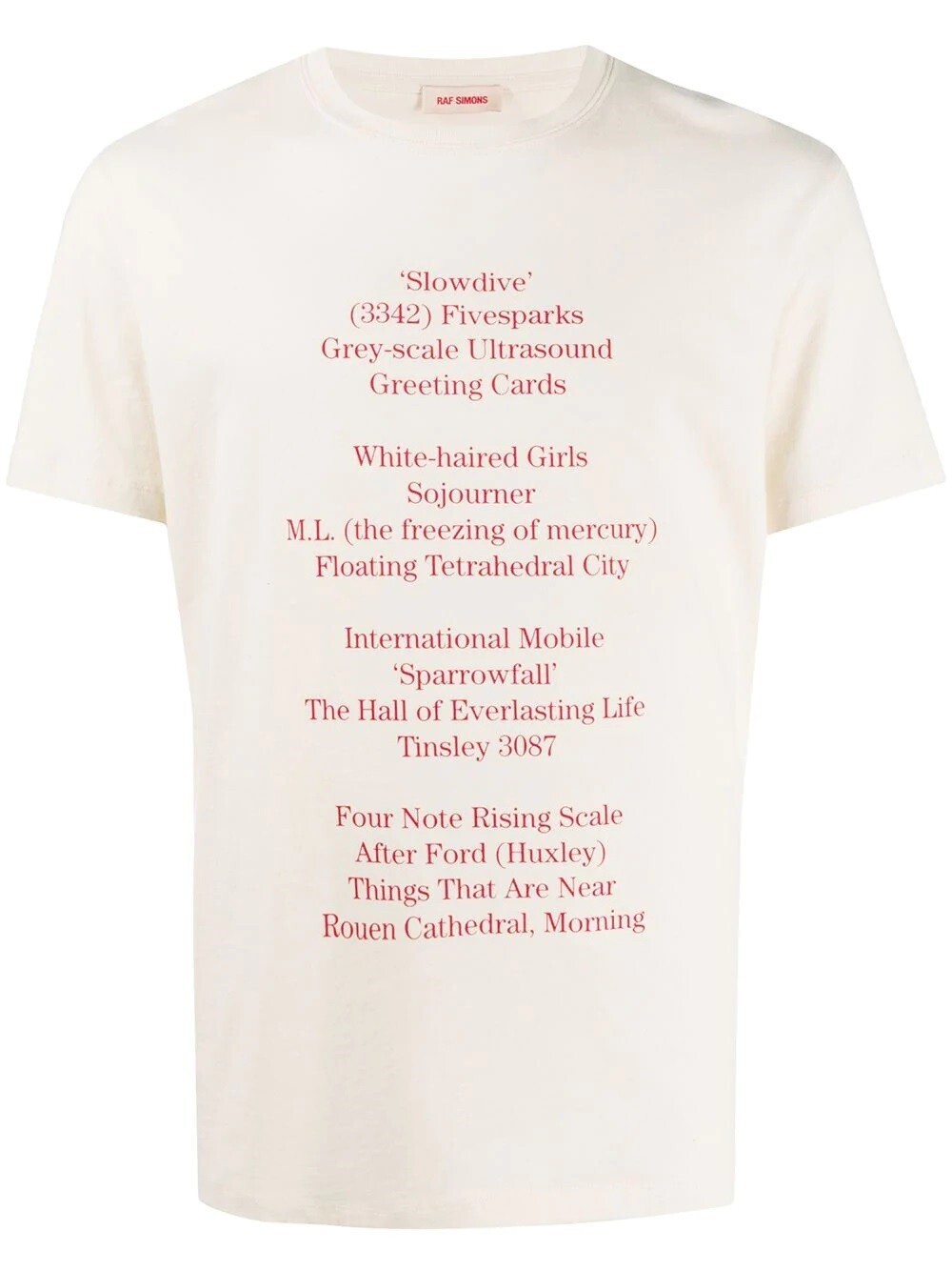 Raf Simons History Of The World Tシャツ