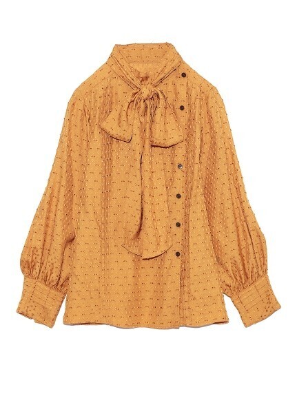 Lily Brown カットジャガードブラウス