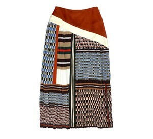 IN- PROCESS Printed Pleated Skirt