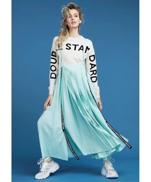 DOUBLE STANDARD CLOTHING DSC /ポリエステルジョーゼットジャンパースカート