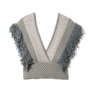 LEINWANDE Patchwork Fringe Top