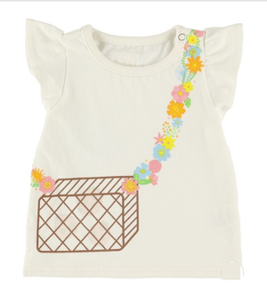 INSECT COLLECTION 太陽に当たると昆虫ゲット！？フラワー虫かごTシャツ てんとうむしちゃん