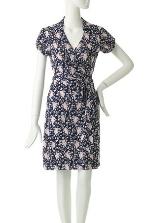 DIANE von FURSTENBERG フラワープリントラップワンピース