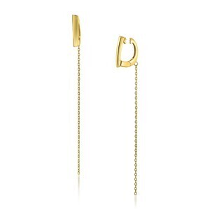 STAR JEWELRY K10 イヤリング CHAIN CLIP EARRINGS