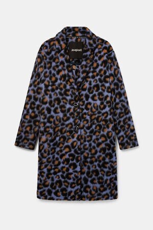 Desigual Abrigo recto animal print