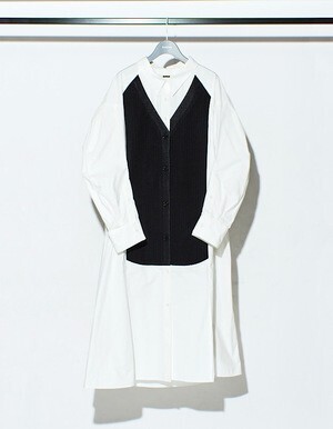 RUMCHE Knit Bonding Shirt One-piece