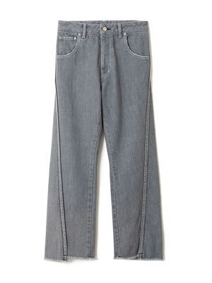 soduk overlapping denim trousers