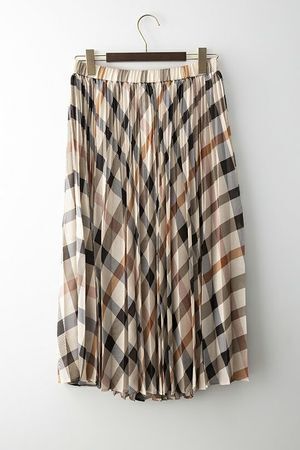 DAKS ビッグハウスチェックプリント プリーツスカート