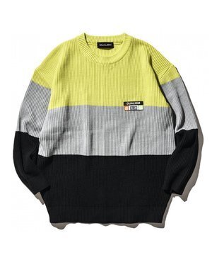 DUALISM DUALISM TAG BORDER KNIT