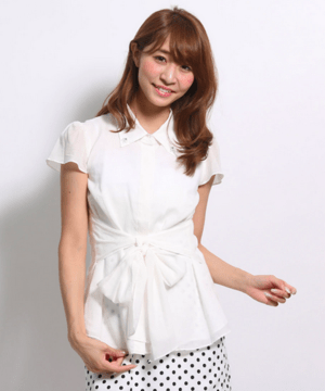 WILLSELECTION ソルベットダンガリーリボンシャツ