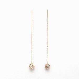 BLOOM 11月誕生石 K10 イエローゴールド トパーズ ピアス