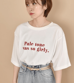 w closet レトロロゴプリントTee