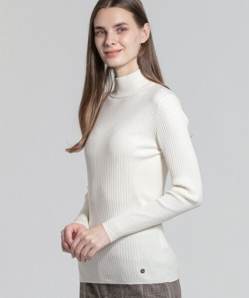 MACKINTOSH LONDON ウールニットリブタートルネックセーター