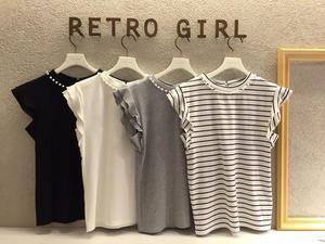 RETRO GIRL 袖フリルテレコCT