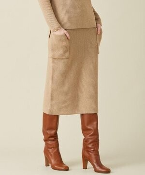 BEIGE TUMBLE / ニットスカート