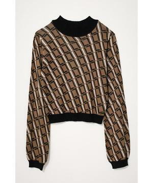 LAGUA GEM MONOGRAM HIGH NECK KNIT