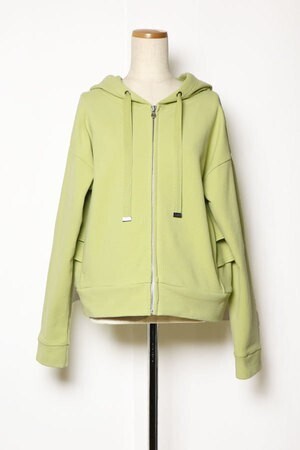 AULA AILA BACK FRILL ZIP HOODIE
