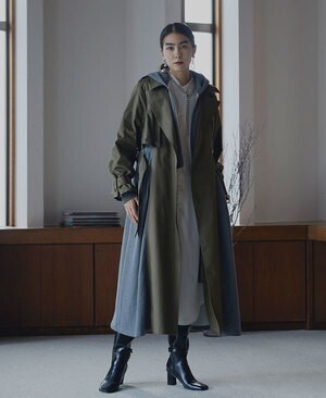 Ameri VINTAGE SWEAT DOCKING TRENCH COAT