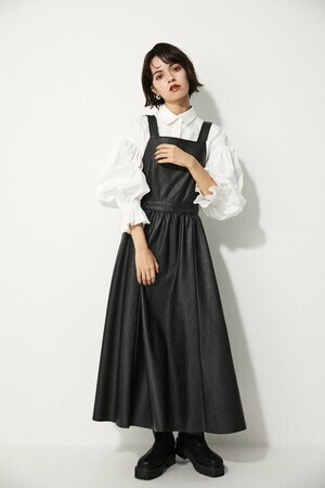 LAGUA GEM F／LEATHER LONG ONEPIECE