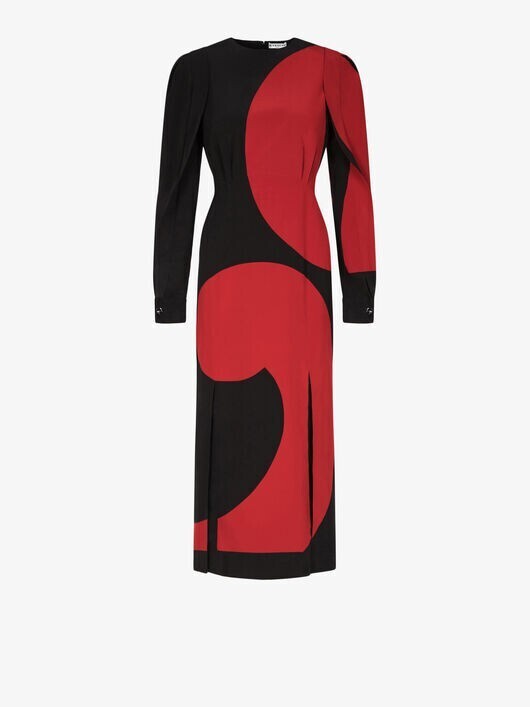 GIVENCHY シルク グラフィックパターン ドレス