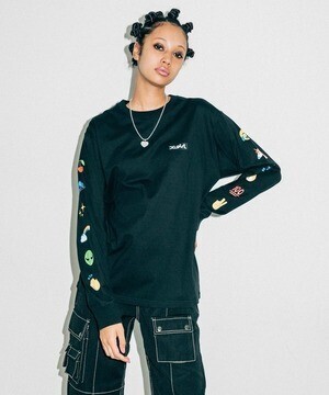 X-girl EMOJI L/S TEE