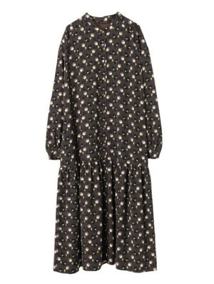 YECCA VECCA 【2020秋冬】レトロ花柄シャツワンピース