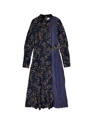 IN-PROCESS Tokyo EMBROIDERED PLEATED DRESS