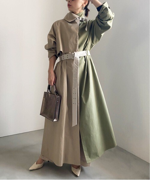 AMERI VINTAGE ASYMMETRY STAND COLLAR COAT