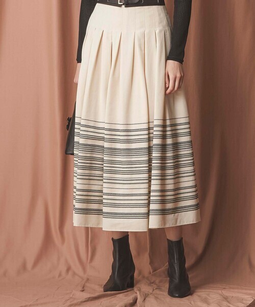EPOCA ボーダージャカードスカート