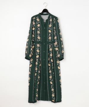 GRACE CONTINENTAL ラインプリントワンピース