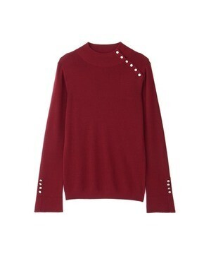 JILLSTUART オリーブボタンデザインニット