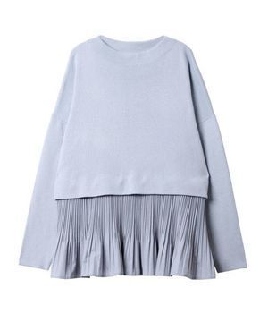 ELENDEEK ペプラムプリーツニット
