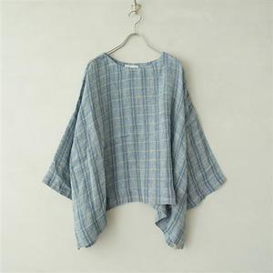 nest Robe リネンガーゼマドラスチェックプルオーバー