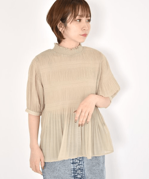 w closet マジョリカプリーツブラウス