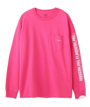 X-girl CIRCLE FACE L/S TEE