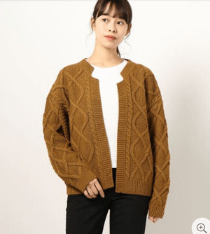CRAFT STANDARD BOUTIQUE ざっくりケーブルニットカーディガン