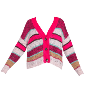 ottod'Ame Multi Stripe Mini Cardigan