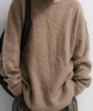 antiqua モヘア混で軽くて暖か。コーデに馴染む大人のシンプル。モヘアニット・za-m0026