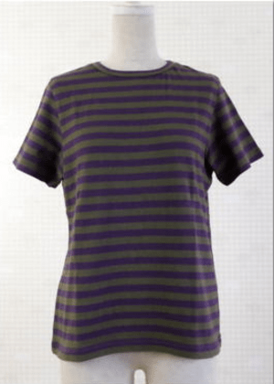 TIGRE BROCANTE 吊りムラ糸ボーダー天竺 Ladiesボートネック