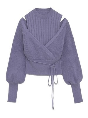 Lily Brown レイヤードニットトップス